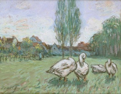 Gänse von Alfred Sisley
